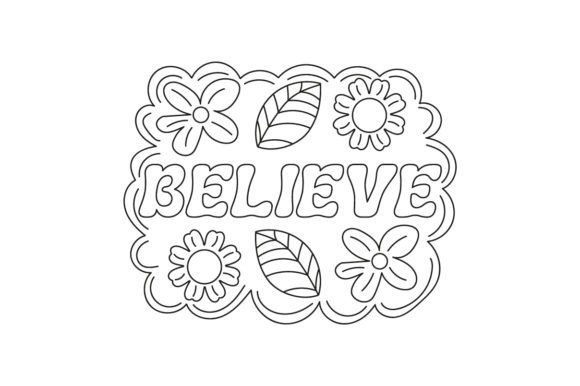Believe Quote Coloring Page Embroidery Review