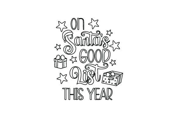 Santa Good List Coloring Page Embroidery Review